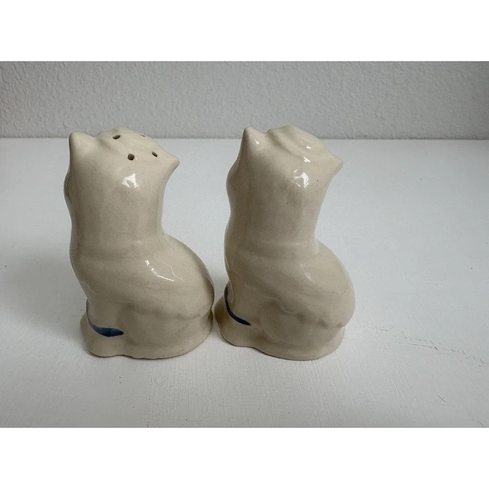 Vintage Shawnee Pottery Puss N Boots Cat Salt Pepper Shakers Pair USA 1940s